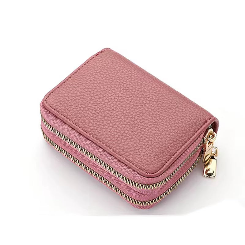 Women Zipper Short Style Purse Lycheepattern Fashion Large Capacity Multi Caroslot Coin Purse with Zipper