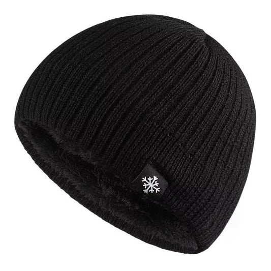 Autumn and Winter Thick Fleece Blended Knitted Hat for Men and Women