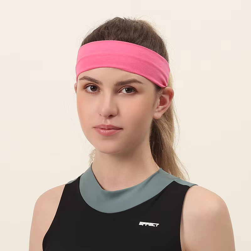 Simple Basic Solid Color Sports Yoga Headband to Absorb Sweat for Men and Women